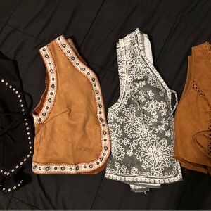 SHEIN Embroidered vests western style